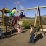 RUTA QUILOTOA. Patio del colegio en la localidad de TIGUA