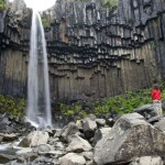 ISLANDIA. Cascada Svartifoss, en el Parque Nacional Skaftafell.